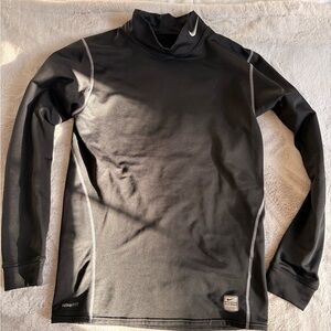 Nike-Fit Therma Black Long Sleeve Athletic Top